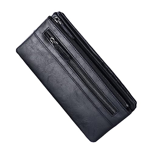 Healeved Herren Geldbörse mit Reißverschluss Große Kapazität Multifunktional Karten und Münzfach Robustes Weiches Modische Praktische Geldtasche für Alltag und von Healeved