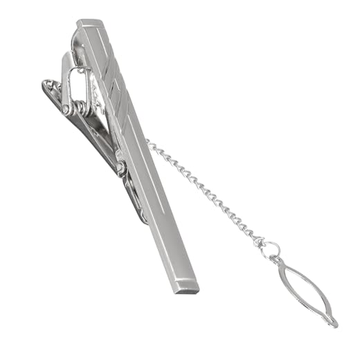 Healeved Krawattenklammer Aus Metall Für Herren Krawattenspange Mit Einfacher Anwendung Clips Zum Sicheren Befestigen Der Krawatte Schlichtes Design Für Businesshemd Und Krawatte von Healeved