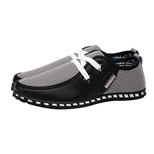 Healeved Herren Mokassins Fahrerschuhe Atmungsaktive Slipper Leicht Freizeit Schuhe Schwarz von Healeved