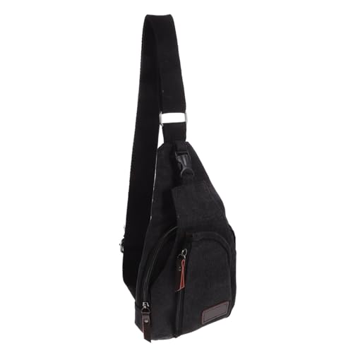 Healeved Herren Sling Rucksack Multifunktionale Canvas Umhängetasche für Outdoor Aktivitäten S Strapazierfähiges Material Design mit Mehreren Fächern von Healeved