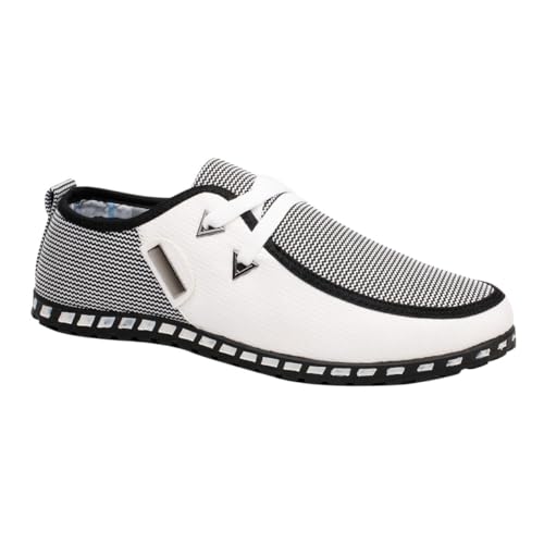 Healeved Herren Slipper Schuhe Atmungsaktiv Modisch Leichte Freizeit Driving Schuhe Bequeme rutschfest und Stoßdämpfend Geeignet für Alltag und Freizeit von Healeved