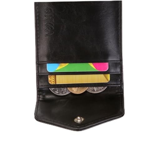 Healeved Herren Wallet PU RFID Blockierung Minimalistisches Design Kartenetui für Führerschein Münzen und Geld Elegantem Schwarz von Healeved