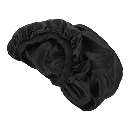 Healeved Herren lange Schlummertrunk Hut für Männer Schlafmützen für Damen christmas present for women christmas present for women Schlafmütze mit Haarwickel Mehrzweck-Schlafmütze Satin Black von Healeved