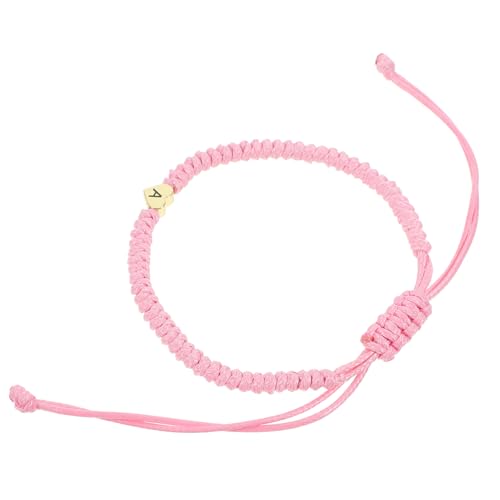 Healeved Herzarmband Woven String Armband mit Herzcharme Handgefertigtes Geflochtenes Armband für Besondere Anlässe Goldfarbenes Herz Buchstabe von Healeved