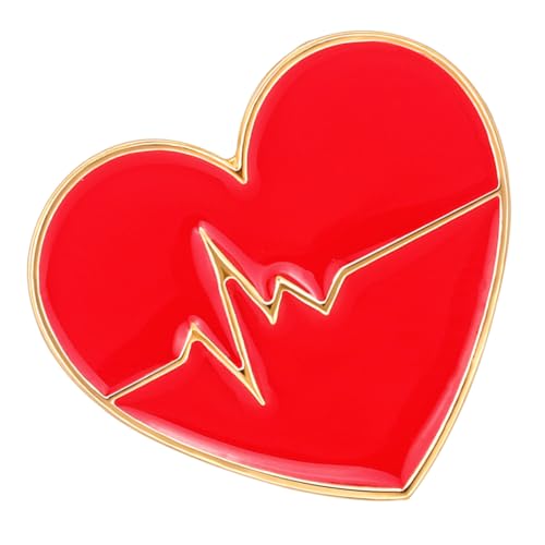 Healeved Herzförmige Brosche Damen Party Mode Anstecknadel Kleidung Accessoire Schmucknadel für Pullover Jacke Mantel Kleider von Healeved