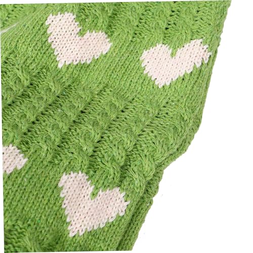 Healeved Herzförmige Handgestrickte Umhängetasche Damen Weiche Wolltasche Alltag Urlaub Stilvolle Gestrickte Schultertasche Grüne Boho Tragetasche von Healeved