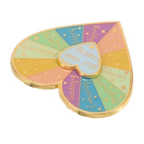 Healeved Herzförmiger Brosche für Frauen Verstellbarer Anstecker mit Regenbogen Design Perfektes Accessoire für Kleidung Hüte Taschen Langlebig Hochwertigem Legierungsmaterial Gefertigt für von Healeved