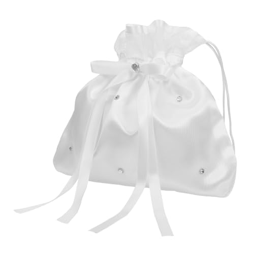 Healeved Hochzeit Handtasche Satin Beutel mit Kordelzug Brauttasche Vielseitig Nutzbar als Brautjungfern Geschenk und Geldbeutel für Gastgeschenke und Party Favor Hochzeitsaccessoire von Healeved