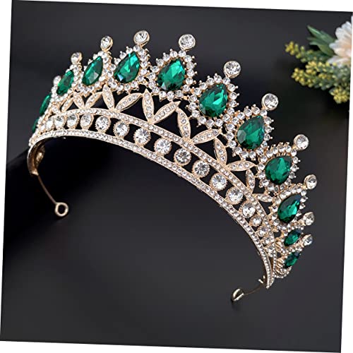 Healeved Hochzeits Schmuckset mit Grünem Strass Halskette und Ohrringen Elegantes Brautschmuck für Damen Komfortabel Langlebig für Hochzeitsfeier und Fotoshooting von Healeved