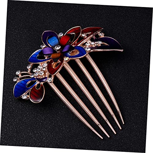 Healeved Haarkamm Mit Blumenmotiv Für Braut Kopfbedeckung Hochzeitsschmuck Party-accessoires Für Frauen Bunt von Healeved