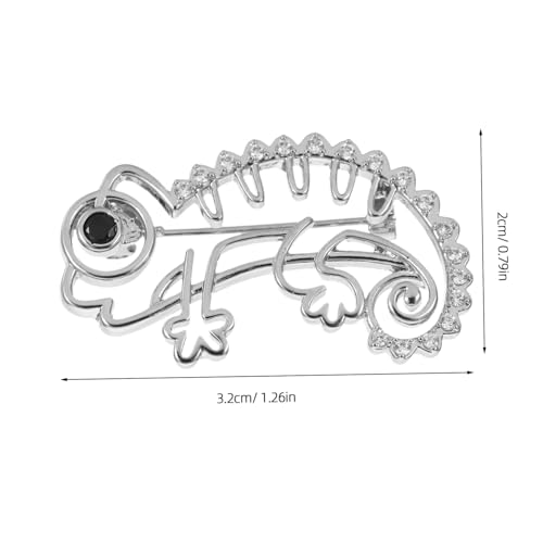 Healeved Hohler Chameleon Broschen-anstecker für Anzug und Mantel Modisches Tiermotiv Vielseitiges Accessoire für Kleidung Jacken Schals und Hüte Eleganter Lapel Pin für Damen und Herren von Healeved