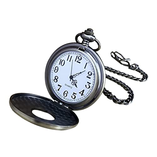 Healeved Hollow Out Taschenuhr Holz mit Antik Design Mechanische Uhr mit Hochwertigem Quarzwerk Geschenkidee für Weihnachten Geburtstage und Jubiläen von Healeved