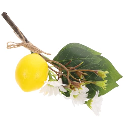 Healeved Imitation Blumenzweig Zitronenblumen Gefälschte Innendekoration Realistische Natürliche Ästhetik Künstliches Blumenarrangement Zweig Dekorativer Blumenzweig Kunststoff Gelb von Healeved
