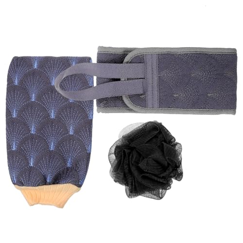 Healeved Rückenschrubber Für Dusche Mit Peeling-handschuh Und Badetuch Zum Körperpeeling Und Entspannen von Healeved
