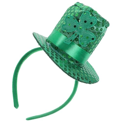 Healeved Top Hat Haarband Für Patrick Day Glitzerndes Kleeblatt-stirnband Für Damen Und Mädchen Festival-party-dekoration Leicht Und Sicheres Tragegefühl Healeved Top Hat Haarband Für Patrick Day Glitzerndes Kleeblatt-stirnband Für Damen Und Mädchen Festival-party-dekoration Leicht Und Sicheres Tragegefühl von Healeved