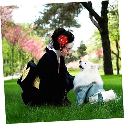 Healeved Japanische Kimono Haarspangen Set Teilig Langlebige Stoffblumen Haarschmuck Traditionelles Haaraccessoire für Damen Geeignet für Hanfu und Kimono Dekorativ und Formstabil von Healeved