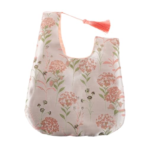 Healeved Japanische Knot Bag Handgefertigte Gestrickte Handtasche Damen Wristlet Tragbare Kleine Tasche im Japanischen Stil für Hanfu Outfits und Langlebiges Stoffmaterial Authentisches von Healeved