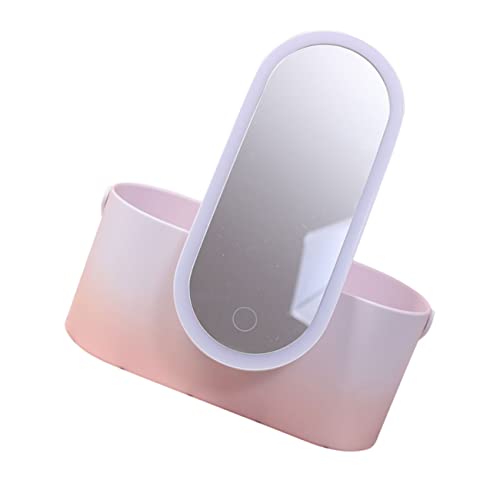 Healeved Kasten Handgefertigter Make -up -spiegel Kosmetikkoffer Mit Spiegel Aufbewahrungsbehälter Mit Spiegel Make-up-organizer-halter Make -up -inhaber Abs Rosa von Healeved