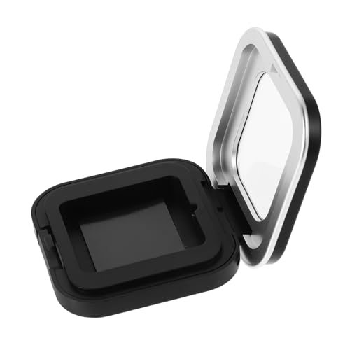 Healeved Kasten Lidschatten-Box leere Puderdose einzelnes Lidschattenetui Lidschattenbehälter für unterwegs Reisepulverbehälter Lose Pulverbehälter Plastik Black von Healeved