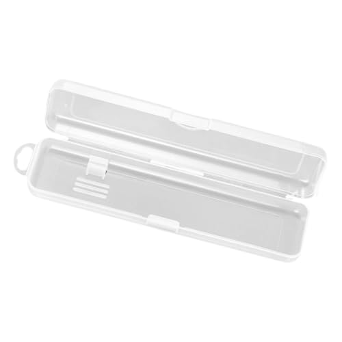 Healeved Kasten Transparente Zahnbürsten Box Zahnbürsten-Organizer Zahnpasta-etui Transparentes Zahnbürstenetui Reise-zahnbürstenbox Veranstalter Plastik Tragbar Weiß Reisen von Healeved