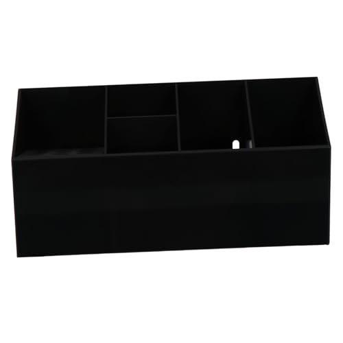 Healeved Kosmetik-organizer Box Für Make-up Und Haarwerkzeuge Multifunktionale Praktische Aufbewahrungslösung Für Schreibtisch Bad Und Büro Stilvoller Kompakter Organizer Schwarz von Healeved