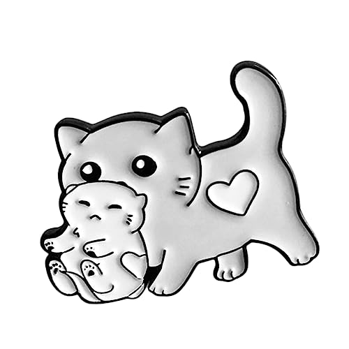 Healeved Katzenbrosche Legierung Lustiger Cartoon Anstecker für Jeans und Taschen Leicht und Kreativ als Modisches Accessoire für von Healeved