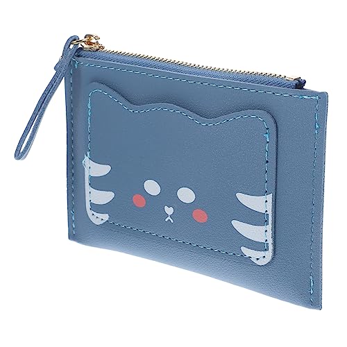 Healeved Katzenmotiv Geldbörse für Damen Multifunktionales Kartenetui PU mit Reißverschluss Kleines Portemonnaie für Münzen für Teenager Junge Damen Stylisches Design von Healeved