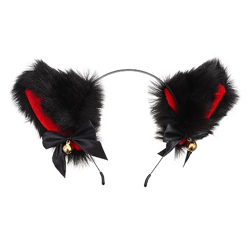 Healeved Katzenohr-haarband Aus Stoff Plüschohren Stirnband Für Party Cosplay-haarreif Katzenohr-stirnband Haar-accessoire Für Junge Mädchen von Healeved