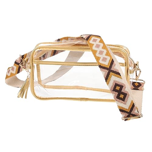 Healeved Klarer Kosmetiktasche Damen Toilettenbeutel mit Verstellbarem Schultergurt wasserdichte Make Up für Reisen Freizeit Große Kapazität von Healeved