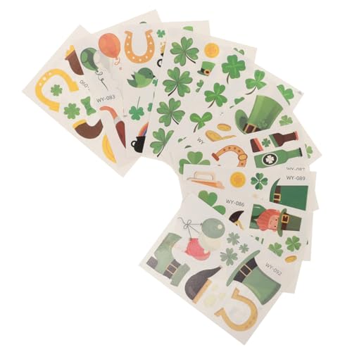 Healeved Kleeblatt-aufkleber Für Den Patricks Day 10 Stück Für Jungen Und Mädchen Temporäre Partygeschenke Bühnendekoration Healeved Kleeblatt-aufkleber Für Den Patricks Day 10 Stück Für Jungen Und Mädchen Temporäre Partygeschenke Bühnendekoration von Healeved