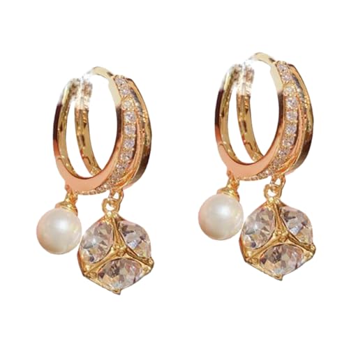 Healeved Kleine Creolen Ohrstecker mit Zirkonia und Perlen Modische Damen Ohrringe Langlebig Stilvoller Schmuck für Alltag und Besondere Anlässe Healeved Kleine Creolen Ohrstecker mit Zirkonia und Perlen Modische Damen Ohrringe Langlebig Stilvoller Schmuck für Alltag und Besondere Anlässe von Healeved