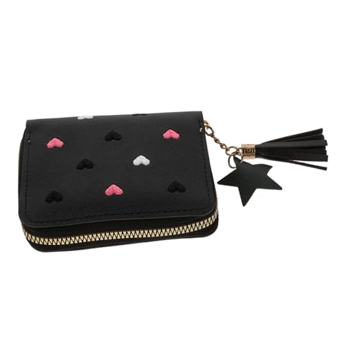 Healeved Geldbörse Mit Reißverschluss Für Damen Kleine Geldbörse Als Münzhalter Und Kartenhalter Organizer Für Mädchen Und Teenager Mit Sternanhänger von Healeved