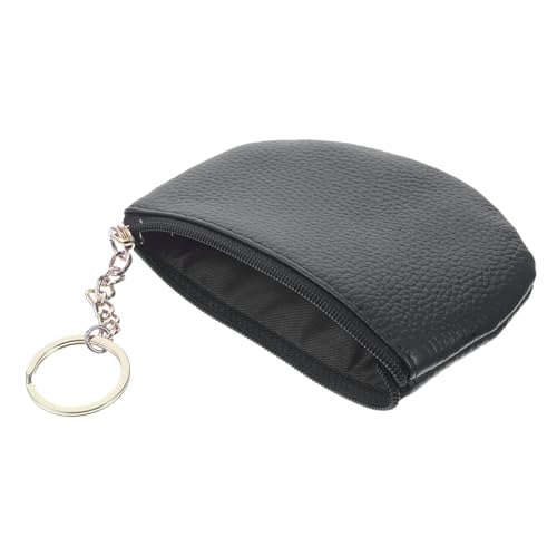 Healeved Kleine Damen Geldbörse aus echtem Material mit Schlüsselanhänger Kompakte Münzbörse mit Reißverschluss Modische Brieftasche für Reisen Shopping und Alltag Praktische von Healeved