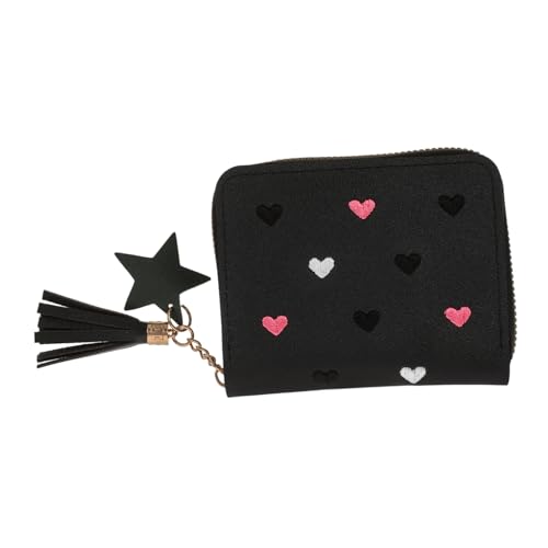 Healeved Kleine Geldbörse für Damen Multifunktionale Reißverschluss Kleingeldbörse PU Süßes Design für Teenager und Mädchen mit Sicherem Reißverschluss von Healeved