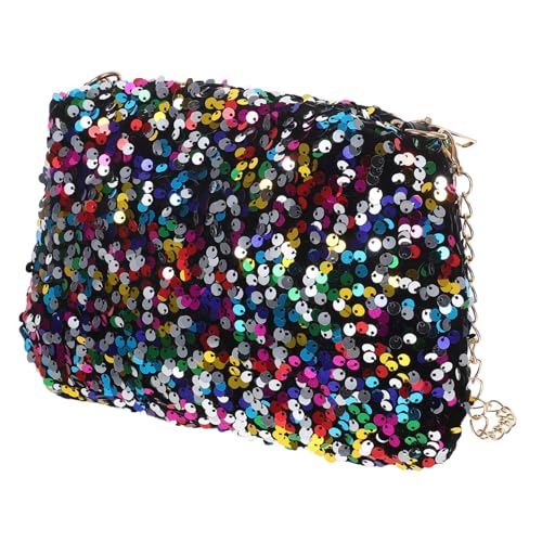 Healeved Kleine Pailletten umhängetasche Damen mit Verstellbarem Metallkettenriemen Funkelnde Clutch Handtasche für Abend Hochzeit Party und Abschlussball Leicht und Kompakt von Healeved