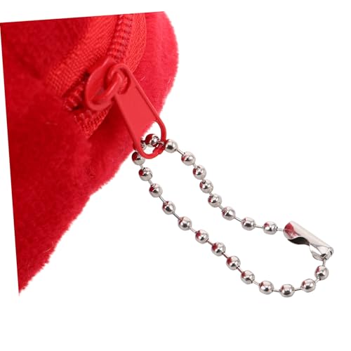 Healeved Kleines Mädchen Plüsch Erdbeer Münzgeldbeutel mit Reißverschluss Weicher Portemonnaie für Reisen Shopping und Kabelorganisation Niedliche Geldbörse von Healeved