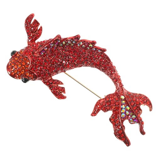 Healeved Koi Brosche für Damen Kreative Anstecknadel Robustem Material für Kleidung Anzüge Hüte Fest Langlebig Perfektes für Besondere Anlässe von Healeved