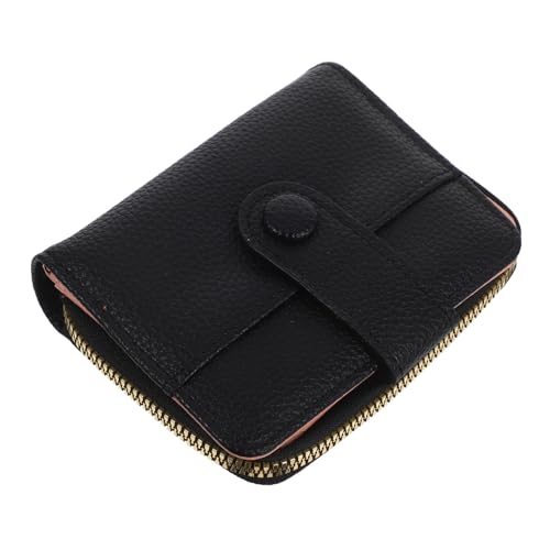 Healeved Kompaktes Kartenetui mit Reißverschluss Litchi-Struktur Mehrere Kartenfächer für Kreditkarten und Ausweise Modisches Portemonnaie für Business und Reisen Großes Fassungsvermögen von Healeved