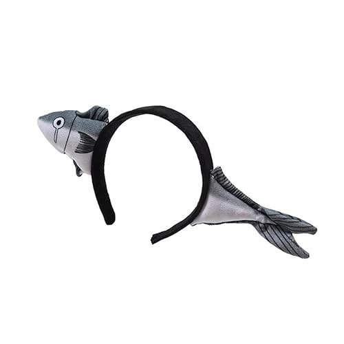 Healeved Lustiges Weiches Koreanisches Trendiges Stirnband Haarreif Accessoire Für Frauen Fisch-samt-stirnband Leichtes Einzigartiges Design Party- Für Festivals von Healeved