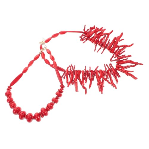 Healeved Extravaganter Korallen-choker Für Frauen Boho Vintage Halskette Im Auffälligen Rot Einzigartiges Und Übertriebenes Design Strandaccessoire Für Individualisten von Healeved