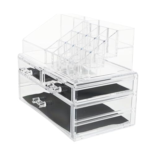 Healeved Kosmetik Aufbewahrungsbox Für Frauen Desktop Make up Organizer Mehrschichtige Transparente Aufbewahrung Kompakte Größe Stilvolles Design Für Kosmetika Und Toilettenartikel von Healeved
