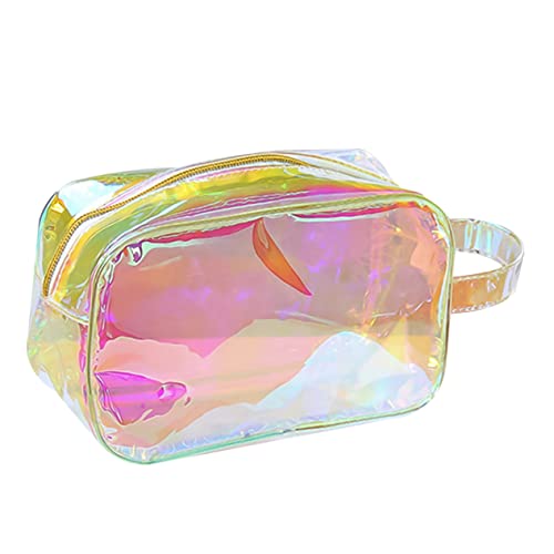 Healeved Kosmetiktasche 1 Stück Tragbar für Reisen Reißverschluss Make Up Organizer für Lippenstifte und Toilettenartikel von Healeved