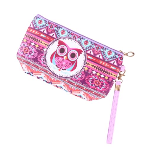 Healeved Kosmetiktasche Aus Pu-Material Mit Eulendruck Tragbare Aufbewahrungstasche Kulturbeutel Für Reisen Make-up-Organizer Für Kosmetika Und Toilettenartikel von Healeved