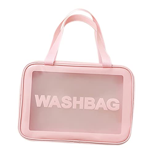 Healeved Kosmetiktasche Klein Für Machen Led Kosmetik Reisetasche Reise-Make-up-Tasche Komische Tasche Reise-Organizer, Taschen-Make-up Make-up-Tasche Reisen Rosa PVC von Healeved