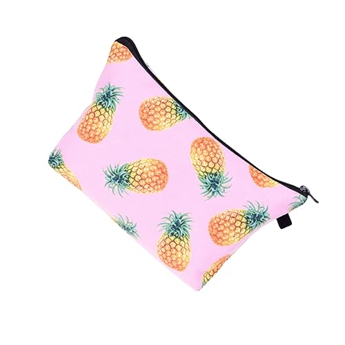 Healeved Kosmetiktasche Für Reisen Tragbarer Make up Beutel Mit Ananas Druck Kleine Kosmetik Aufbewahrungstasche Für Frauen Kompakt Und Leicht Für Urlaub Und Outdoor Aktivitäten von Healeved