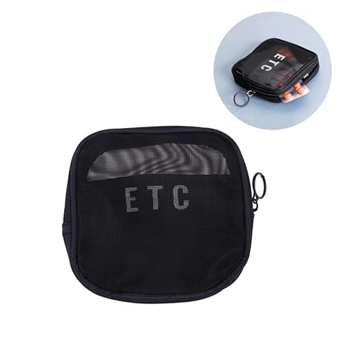 Healeved Cube Wash Bag Nylon Kosmetiktasche Für Damen Praktischer Organizer Für Reise Und Alltag Kleine Netz-Aufbewahrungstasche Schwarz Für Make-up Und Unterwäsche von Healeved