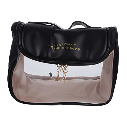 Healeved Transparente Kosmetiktasche Für Damen Reisetasche Für Toilettenartikel Aufbewahrungstasche Für Make-up Kulturbeutel Mit Haken Tragbar Und Langlebig von Healeved