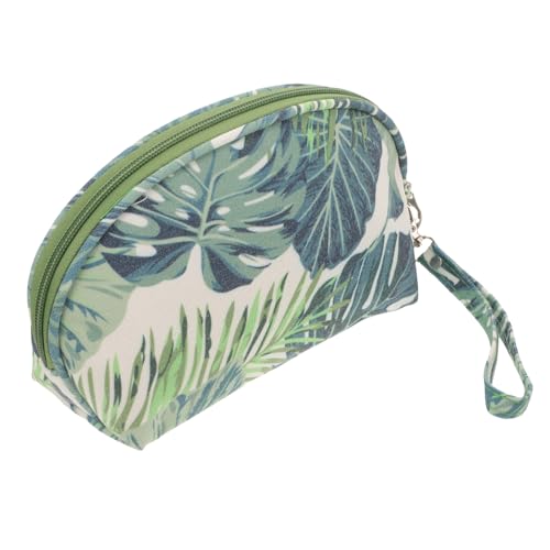 Healeved Kosmetiktasche Für Damen Reise-Make-up-Tasche Mit Monstera-Muster Kulturbeutel Aus Canvas Mit Reißverschluss Make-up-Tasche Mit Fächern Für Kosmetika Und Toilettenartikel von Healeved