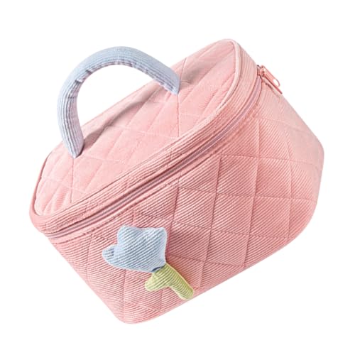 Healeved Kosmetiktasche aus Cord Schminktasche für Hautpflegetaschen für Teenager-Mädchen aufbewahrungssack Storage Pockets süße Schminktasche Kosmetiketui für Teenager-Mädchen Fall Machen von Healeved