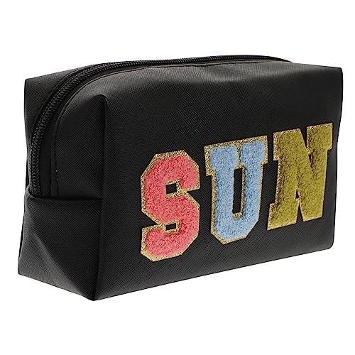 Healeved Kosmetiktasche groß Make-up-Tasche, Kosmetik-Reisetasche gesteppt Make-up-Taschen Reisen Makeup Tasche Make-up-Organizer-Tasche Kosmetiktragetaschen Pu Black von Healeved